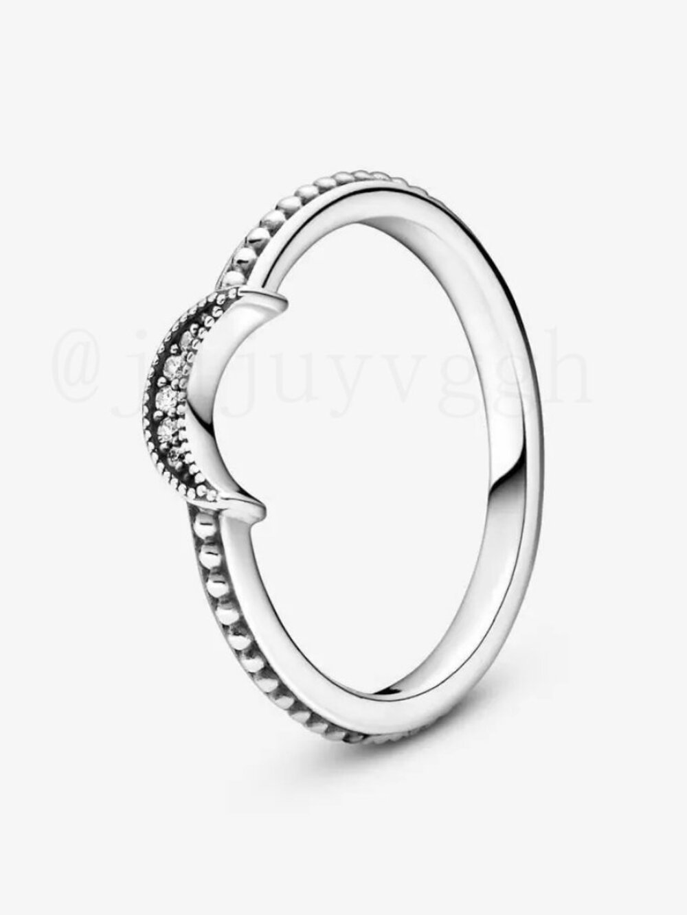 Pandora Crescent Moon Beaded Ring